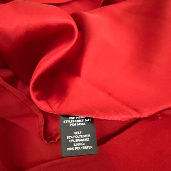 NWT Crystal Sky Red Bow Maxi Open Back Gown Holiday Formal Festive Size XS - Picture 5 of 5